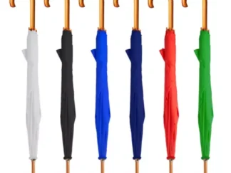 OMBRELLO PIOGGIA AUTOMATICO ANTIVENTO MANICO CURVO DIAMETRO 105CM UOMO DONNA