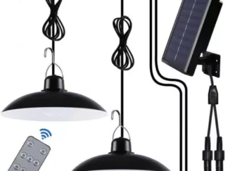 2 Lampade lampadine pannello solare intrno esterno IP65 telecomando campeggio