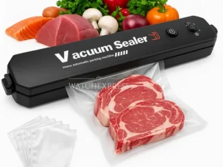 Macchina Professionale Per Sottovuoto + 10 Buste Bocca 30 Cm Alimenti Cibo Casa