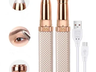 Nuovo Rasoio Per Sopracciglia Epilatore Viso Da Donna 2 in 1 Rimozione Peli Viso